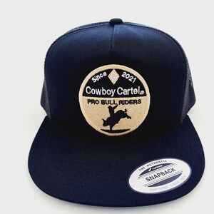 Cowboy Cartel Flat Bill Trucker Mesh Snapback Embroidered Patch